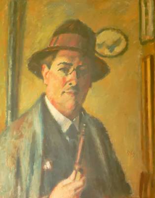 Charles Guérin • Autoportrait à la pipe