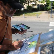 Collectif d'aquarellistes au Quartier Centre-Bourg